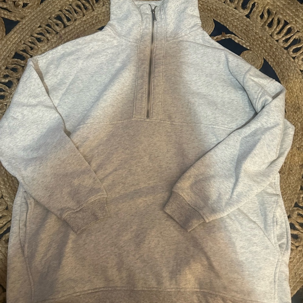 Old Navy Gray Quarter-Zip Sweatshirt